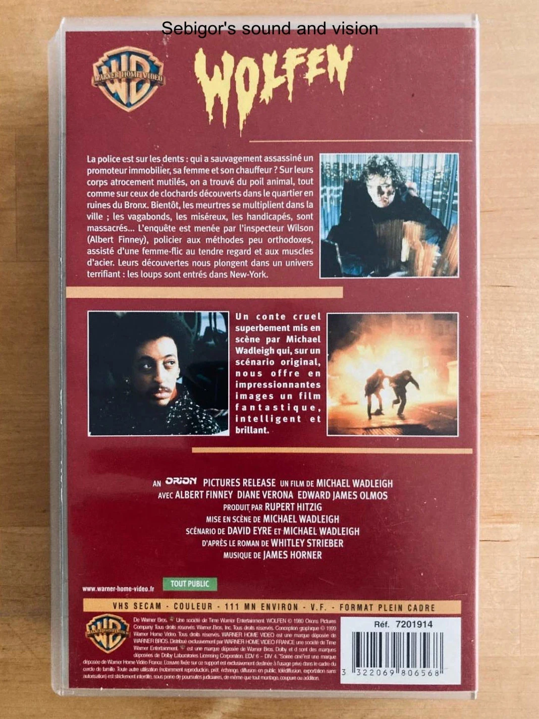 VHS-cassette Wolfen. – photo 3